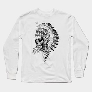 Indian Skull Long Sleeve T-Shirt